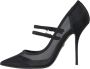 Dolce & Gabbana Zwarte Mesh Mary Janes Hakken Pumps Black Dames - Thumbnail 5