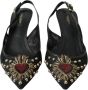 Dolce & Gabbana Zwarte versierde slingback puntige pumps Black Dames - Thumbnail 8