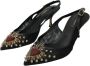 Dolce & Gabbana Zwarte versierde slingback puntige pumps Black Dames - Thumbnail 9