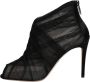 Dolce & Gabbana Zwarte Mesh Stiletto Enkellaarzen Black Dames - Thumbnail 6