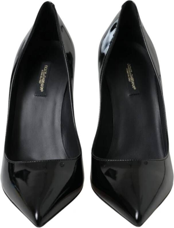 Dolce & Gabbana Zwarte Patent Leren Stiletto Pumps Black Dames