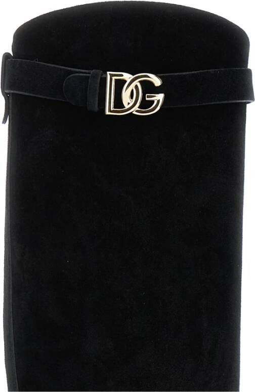 Dolce & Gabbana Zwarte platte laarzen Black Dames