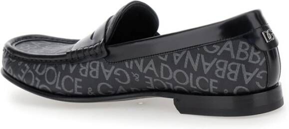 Dolce & Gabbana Zwarte platte schoenen City Blanco Loafer Black Heren