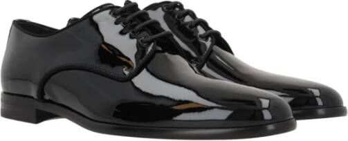 Dolce & Gabbana Zwarte Lakleren Veterschoenen Black Dames