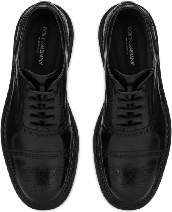 Dolce & Gabbana Klassieke Zwarte Platte Schoenen Black Heren