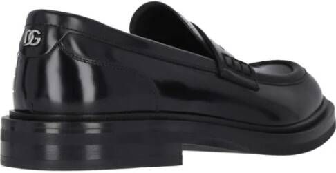 Dolce & Gabbana Zwarte platte schoenen Elegant stijl Black Heren