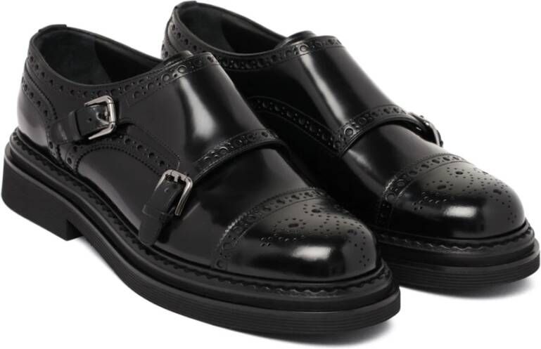 Dolce & Gabbana Zwarte platte schoenen Elegant stijl Black Heren