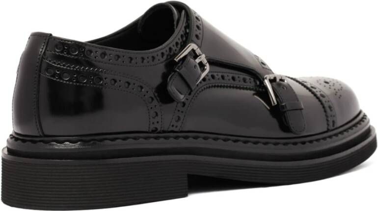 Dolce & Gabbana Zwarte platte schoenen Elegant stijl Black Heren