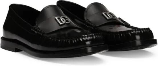 Dolce & Gabbana Zwarte platte schoenen Elegante stijl Black Dames