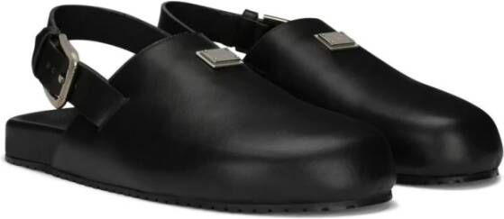 Dolce & Gabbana Zwarte platte schoenen met enkelband Black Heren