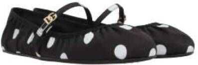 Dolce & Gabbana Zwarte polka dot ballerina platte schoenen Black Dames