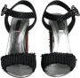 Dolce & Gabbana Zwarte Raffia Enkelband Hakken Black Dames - Thumbnail 2