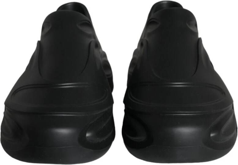 Dolce & Gabbana Zwarte rubberen lage sneakers Black Heren