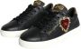 Dolce & Gabbana Sacred Heart Lace-Up Sneakers Zwart Goud Black Dames - Thumbnail 8