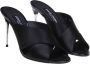 Dolce & Gabbana Zwarte Satijnen Gekruiste Banden Stiletto Muiltjes Black Dames - Thumbnail 11