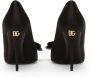 Dolce & Gabbana Zwarte Satijnen Stilettohak met Strik Black Dames - Thumbnail 3