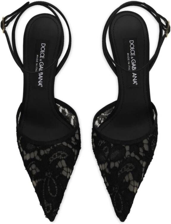 Dolce & Gabbana Zwarte Slingback met Stiletto Hak Zwart Dames