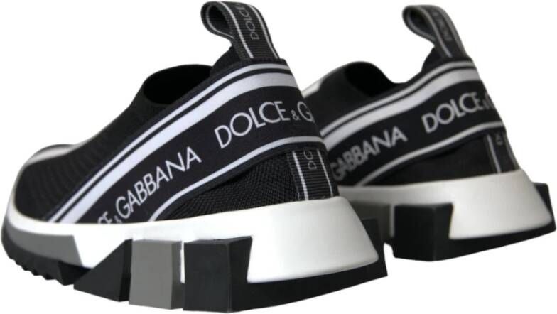 Dolce & Gabbana Zwarte Slip-On Sneakers Black Dames