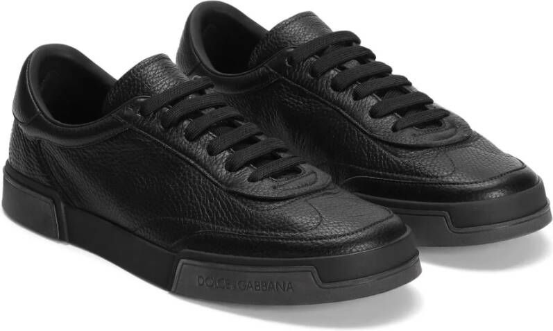 Dolce & Gabbana Zwarte Sneakers met Merkdetails Black Heren