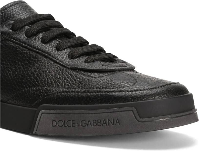 Dolce & Gabbana Zwarte Sneakers met Merkdetails Black Heren