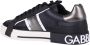 Dolce & Gabbana Zwarte Sneakers Metallic Inzetstukken Rubberen Zool Black Heren - Thumbnail 3