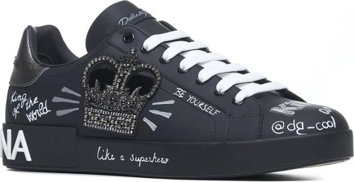 Dolce & Gabbana Zwarte Sneakers voor Mannen Black Heren