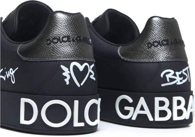 Dolce & Gabbana Zwarte Sneakers voor Mannen Black Heren