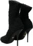 Dolce & Gabbana Zwarte Stiletto Hak Mid Calf Laarzen Black Dames - Thumbnail 4