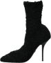 Dolce & Gabbana Zwarte Stiletto Hak Mid Calf Laarzen Black Dames - Thumbnail 5