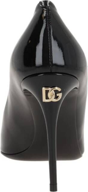 Dolce & Gabbana Zwarte Stiletto Hak Puntige Neus Schoenen Black Dames