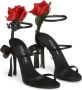 Dolce & Gabbana Zwarte Stiletto Hak Schoenen met Strikdetails Black Dames - Thumbnail 4