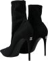 Dolce & Gabbana Zwarte Stiletto Heels Denim Enkellaarsjes Black Dames - Thumbnail 4