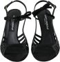 Dolce & Gabbana Zwarte Stiletto Suède Band Sandalen Black Dames - Thumbnail 2