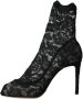 Dolce & Gabbana Zwarte Stretch Kant Laarzen Schoenen Black Dames - Thumbnail 5