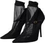 Dolce & Gabbana Zwarte Stretch Laarzen Pumps Schoenen Black Dames - Thumbnail 4