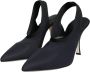 Dolce & Gabbana Zwarte Stretch Slingback Hakken Black Dames - Thumbnail 3