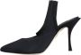 Dolce & Gabbana Zwarte Stretch Slingback Hakken Black Dames - Thumbnail 5