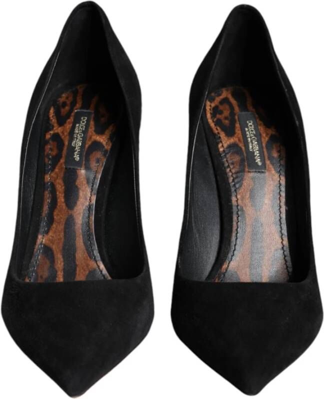 Dolce & Gabbana Zwarte Suède Hoge Hakken Pumps Black Dames