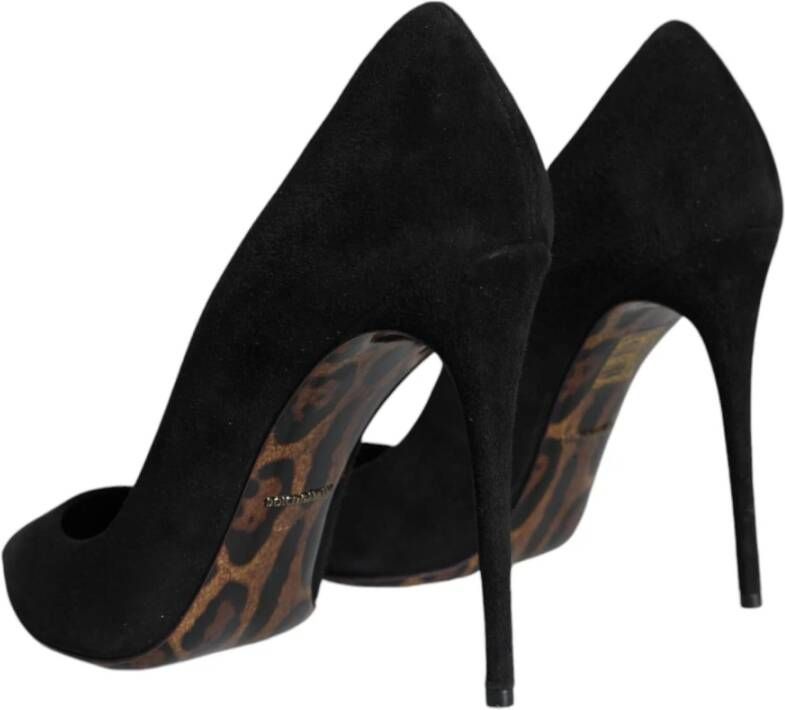 Dolce & Gabbana Zwarte Suède Hoge Hakken Pumps Black Dames