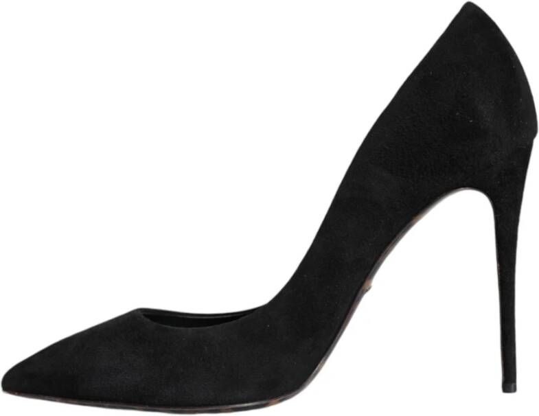 Dolce & Gabbana Zwarte Suède Hoge Hakken Pumps Black Dames