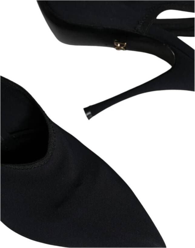 Dolce & Gabbana Zwarte Suède Slingback Hakken Pumps Black Dames