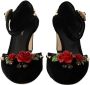 Dolce & Gabbana Zwarte Velvet Enkelband Pumps Black Dames - Thumbnail 2