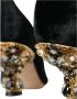 Dolce & Gabbana Zwarte Velvet Bloemen Pumps Black Dames - Thumbnail 3