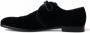 Dolce & Gabbana Zwarte Velvet Veterschoenen Black Heren - Thumbnail 15