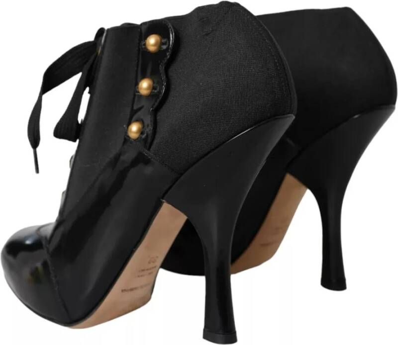 Dolce & Gabbana Zwarte Veterschoenen Black Dames