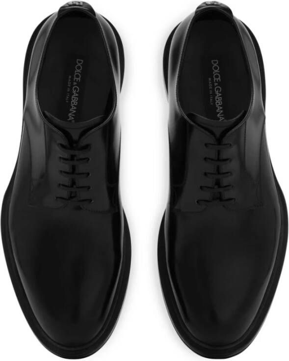 Dolce & Gabbana Zwarte Veterschoenen voor Mannen Black Heren