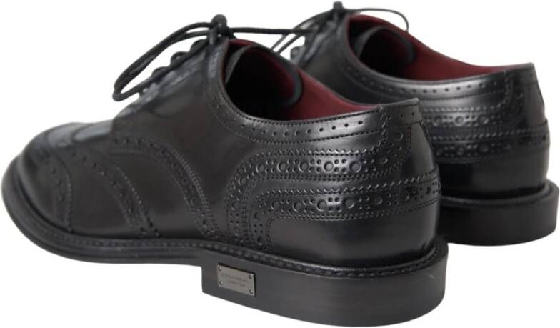 Dolce & Gabbana Zwarte Wingtip Oxford Formele Schoenen Black Heren