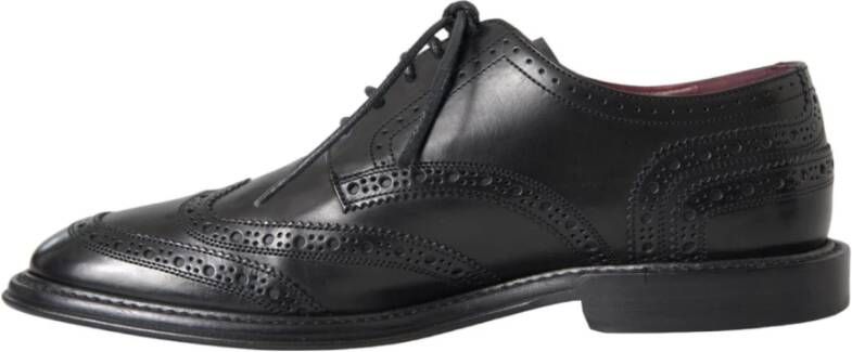 Dolce & Gabbana Zwarte Wingtip Oxford Formele Schoenen Black Heren