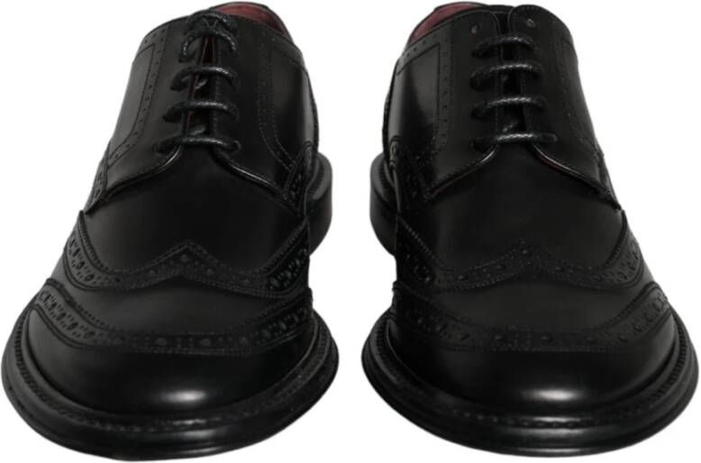 Dolce & Gabbana Zwarte Wingtip Oxford Jurkschoenen Black Heren