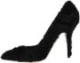 Dolce & Gabbana Zwarte Xiangao Lamsvacht Leren Pumps Black Dames - Thumbnail 2